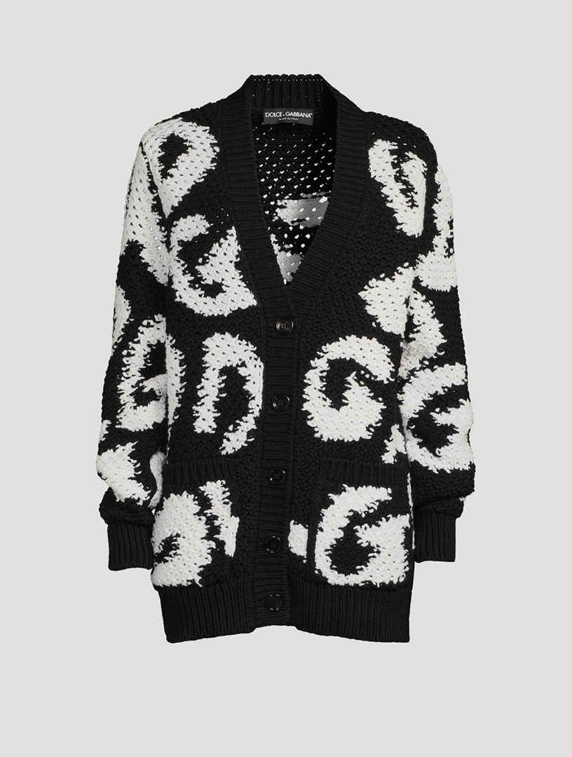 DOLCE GABBANA Intarsia Wool And Cashmere Cardigan Holt Renfrew