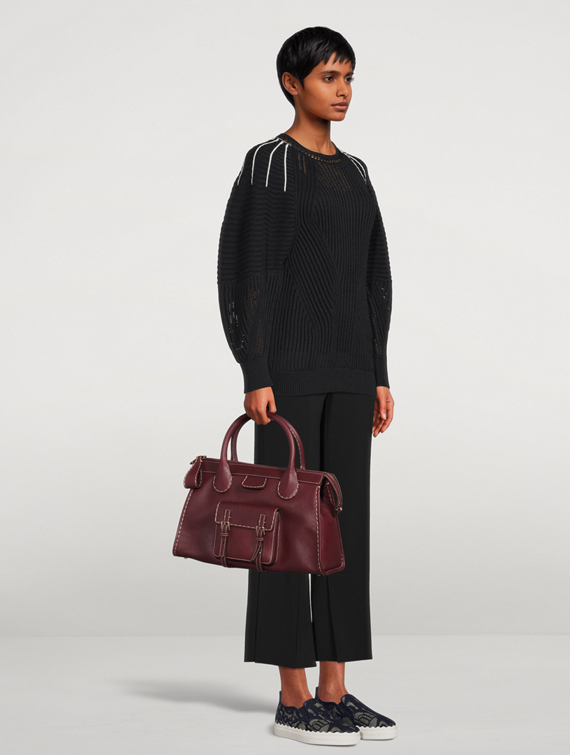 Medium Edith Leather Satchel