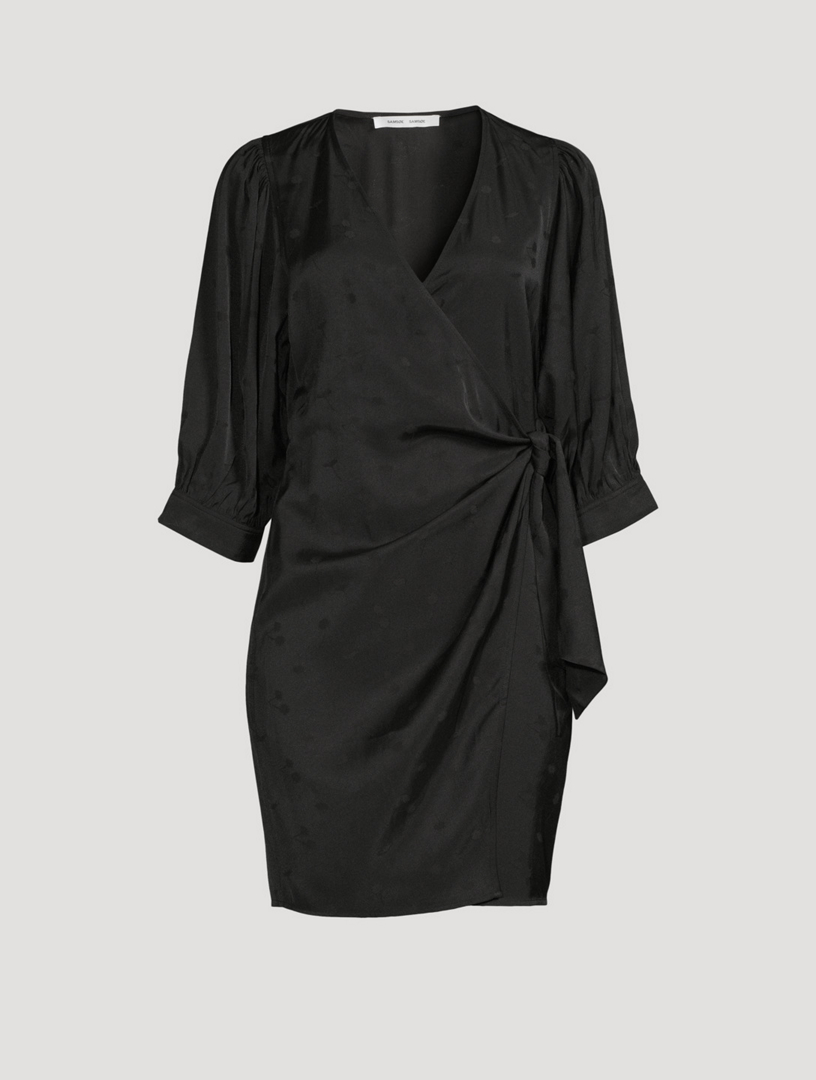 SAMSØE SAMSØE Celestina Mini Wrap Dress  Black
