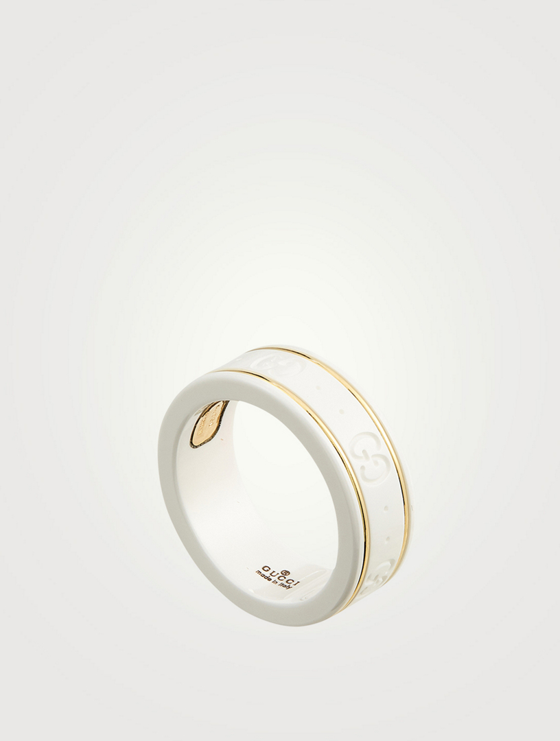 Gucci white deals zirconia ring