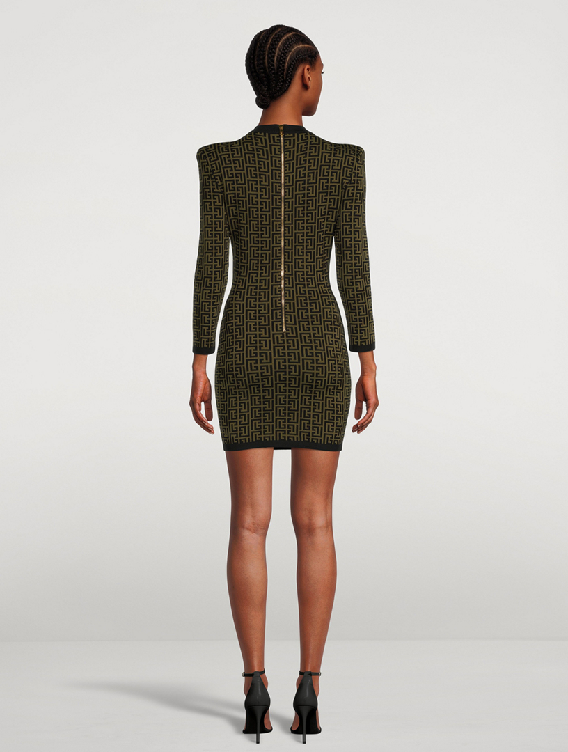 Monogram Jacquard Mini Dress