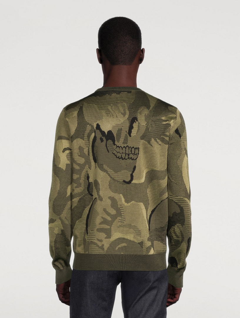 Skull Camouflage Jacquard Sweater