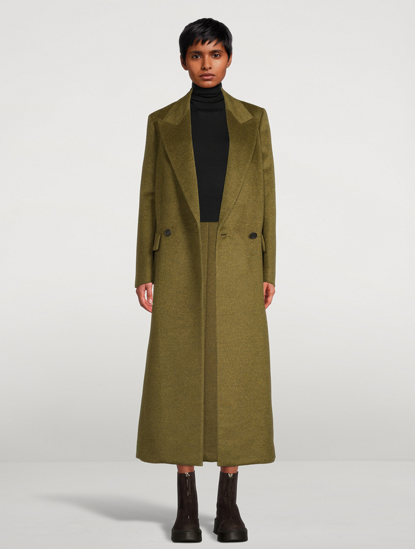 THE ROW Luun Virgin Wool And Alpaca Midi Skirt | Holt Renfrew
