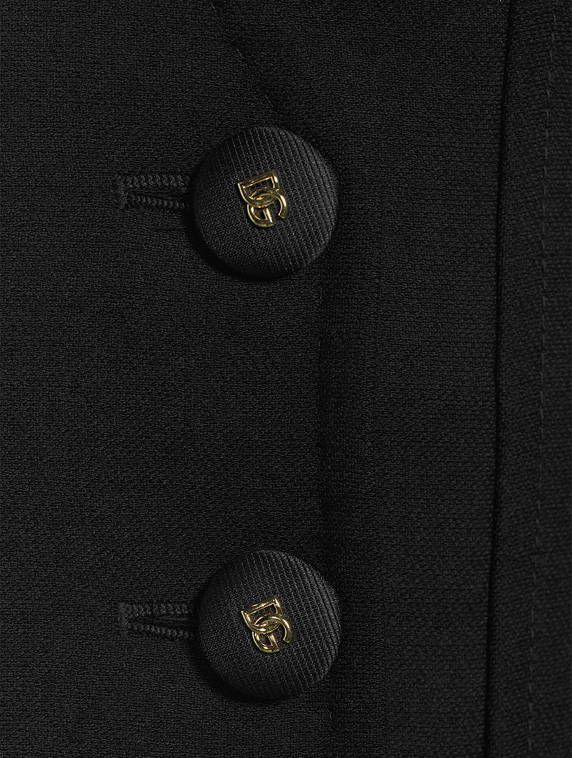 Wool Gabardine Bustier Dress