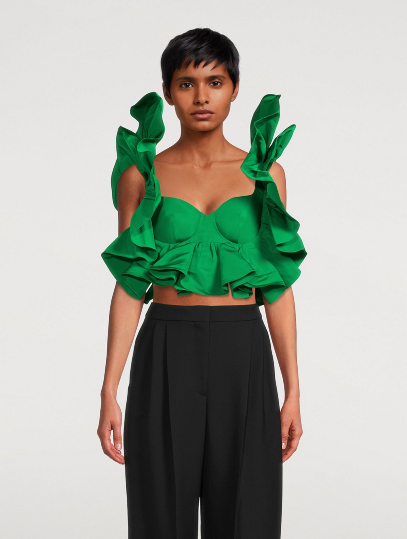 Exploded Ruffles Corseted Top
