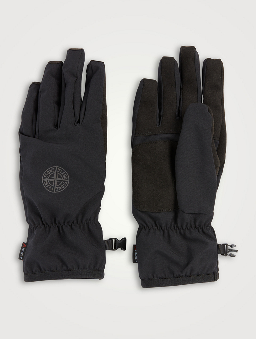 Stone Island,Gloves,Man,Black,Size M,92% Polyester 8% Elastane