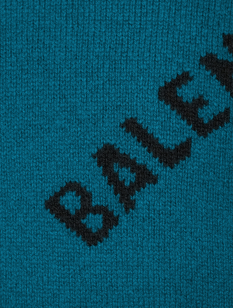 Wool Crewneck Sweater Logo Print