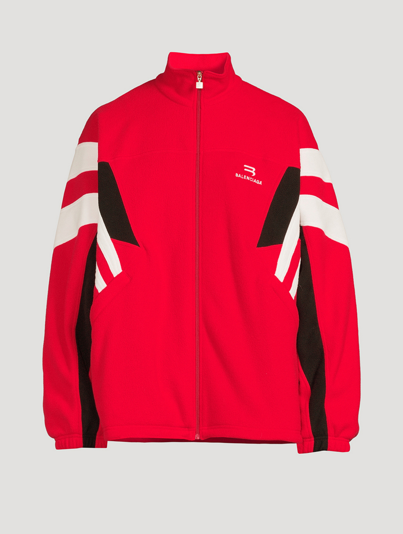 BALENCIAGA Sporty B Brushed Fleece Track Jacket | Holt Renfrew