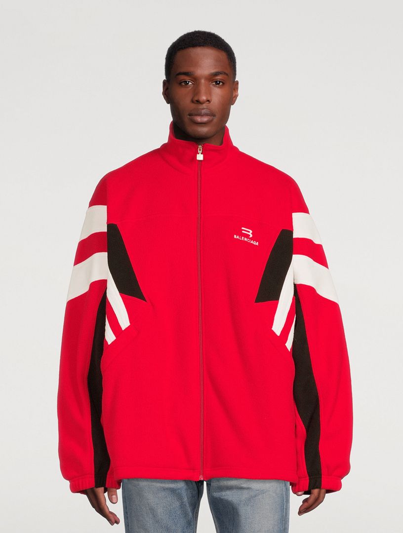 BALENCIAGA Sporty B Brushed Fleece Track Jacket