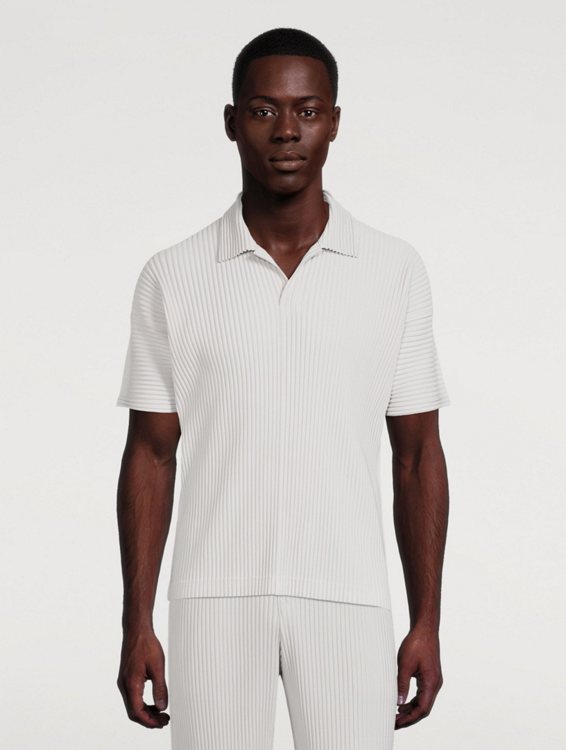 HOMME PLISSÉ ISSEY MIYAKE Basics Pleated Polo Shirt | Holt Renfrew