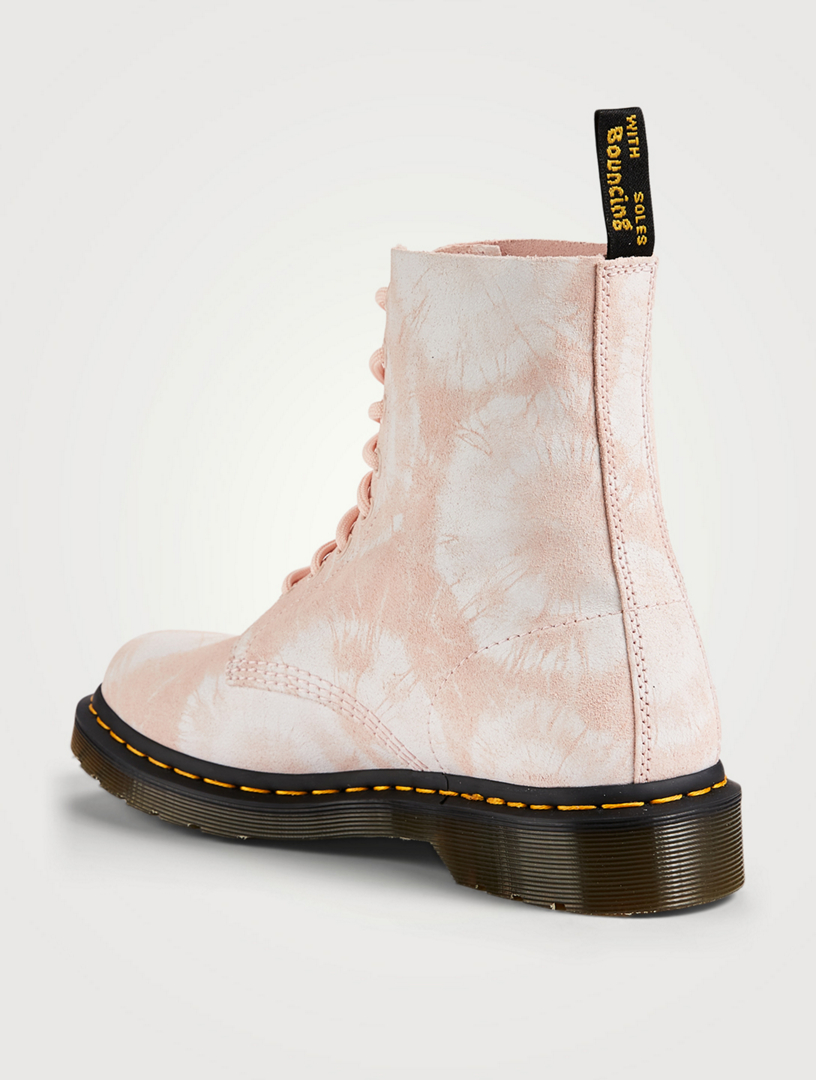 1460 Pascal Suede Lace-Up Ankle Boots Tie Dye Print