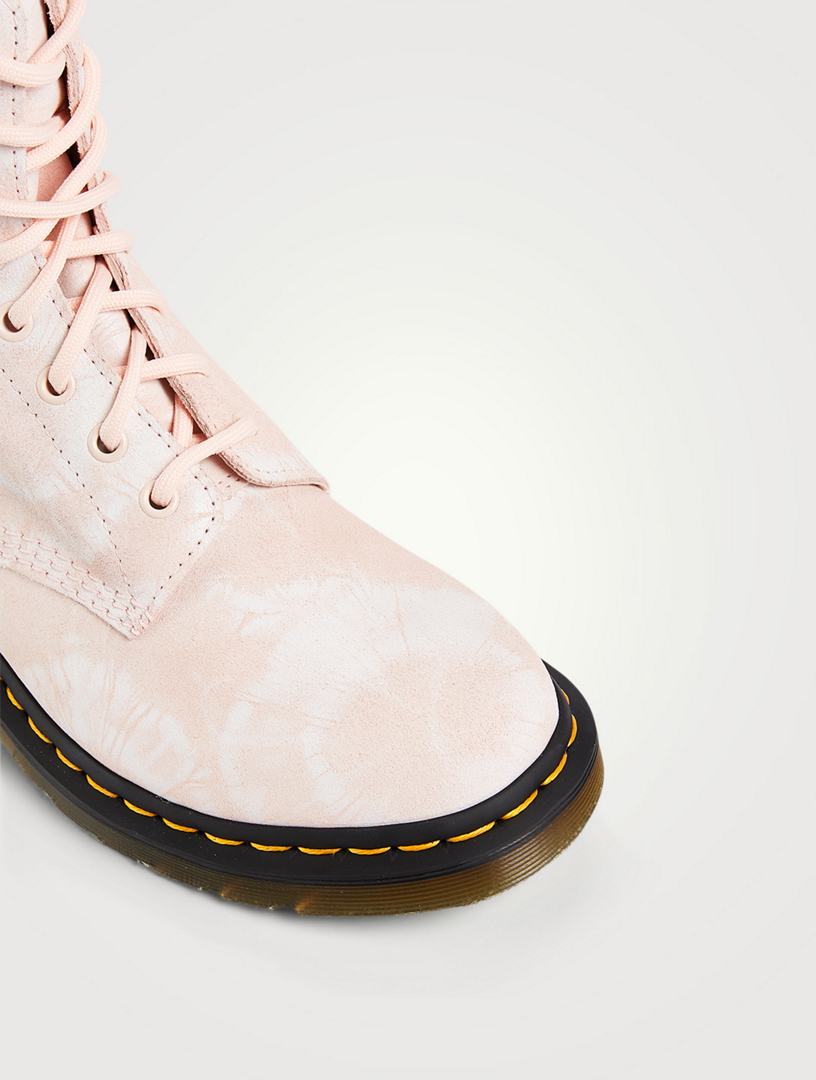1460 Pascal Suede Lace-Up Ankle Boots Tie Dye Print