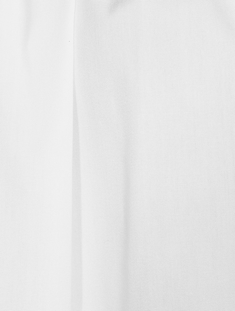 Ruched Cotton Peasant Blouse