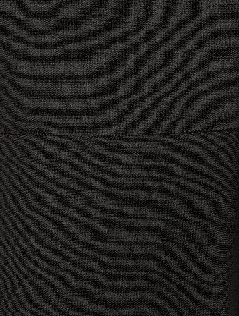 Exposed-Seam Wool Midi Dress