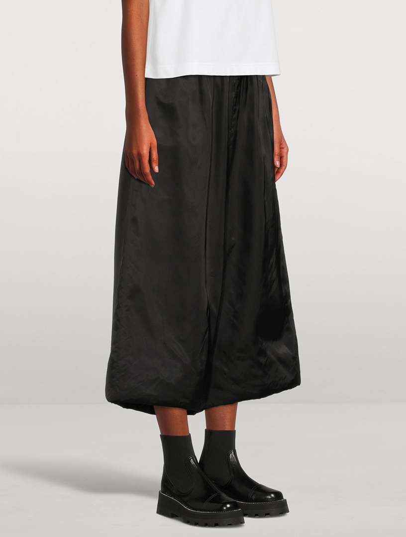 Satin Wide-Leg Trousers