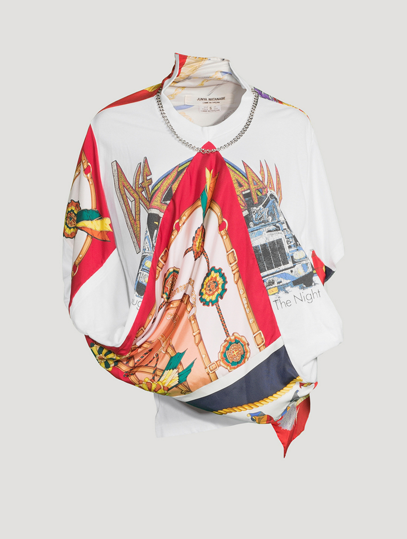 Junya Watanabe Comme des Garçons x Versace T-Shirt With Scarf Detail