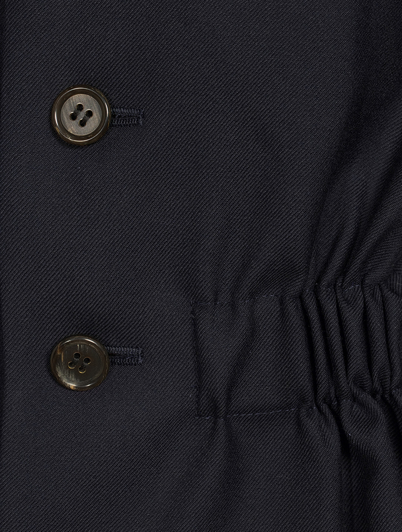 Gathered-Waist Blazer