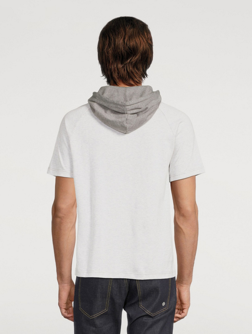Cotton T-Shirt With Hood
