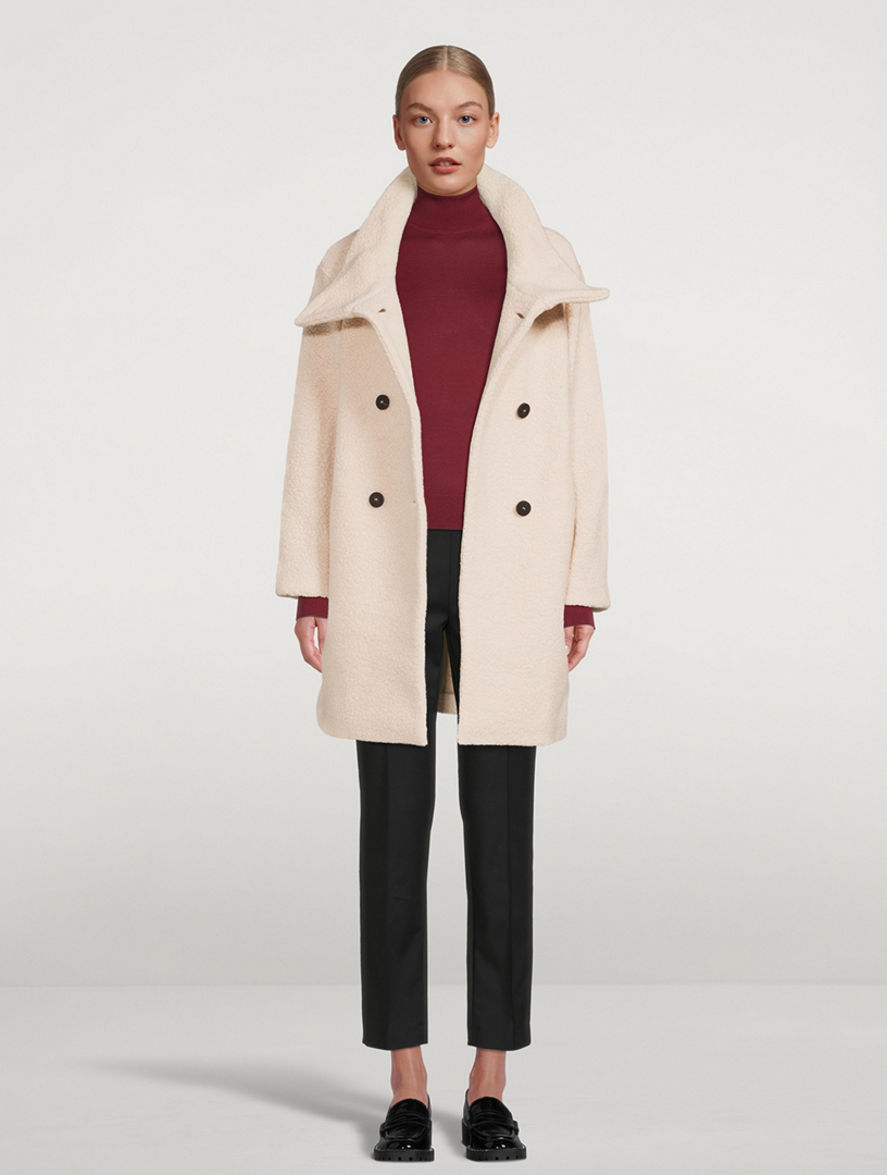 Boucle Funnel-Collar Coat
