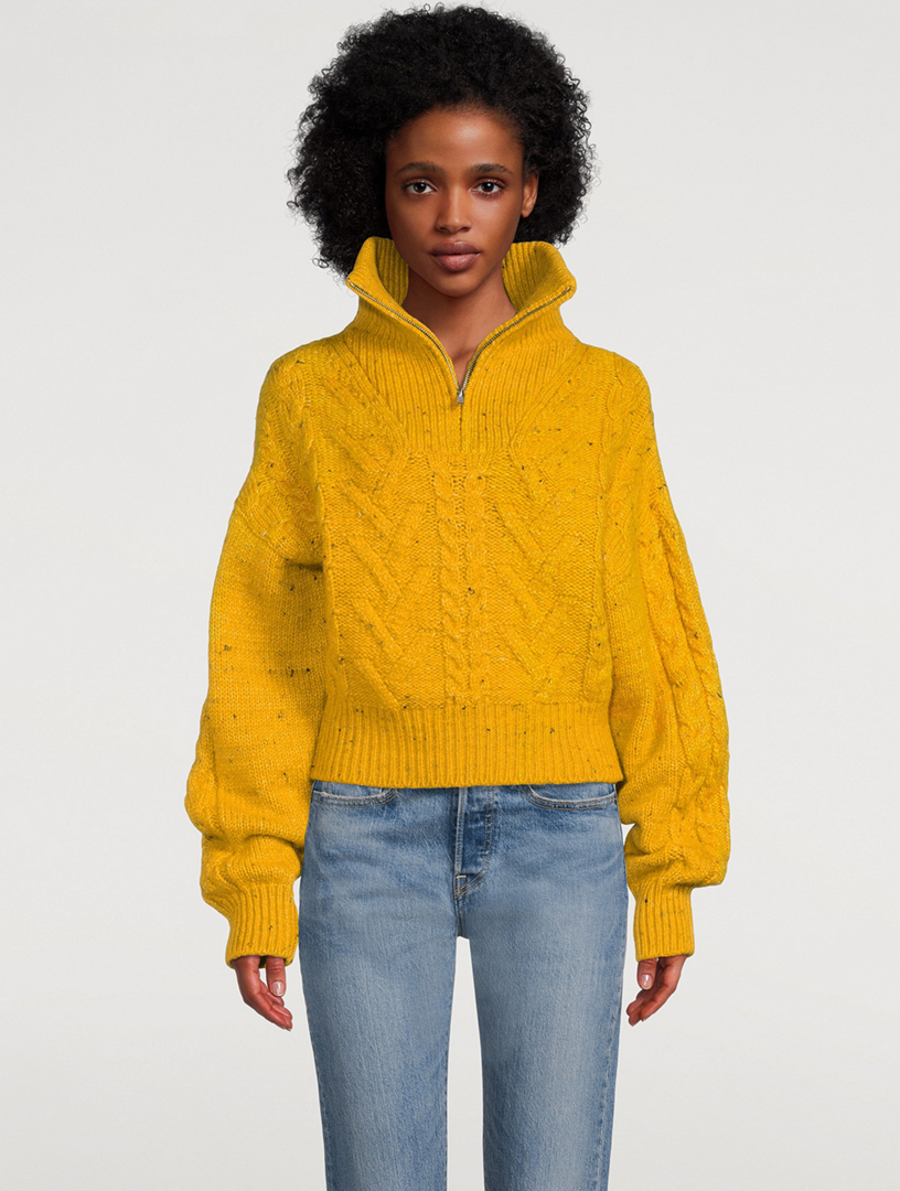 Ganni yellow jumper sale