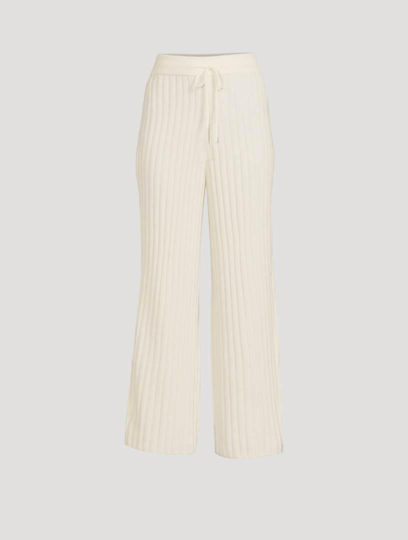 Wool Rib Knit Pant