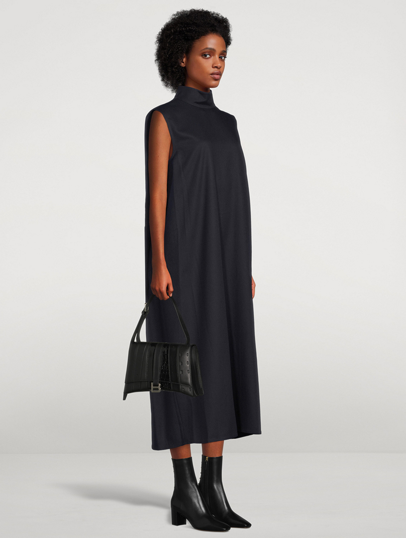 Mockneck Sleeveless Midi Dress
