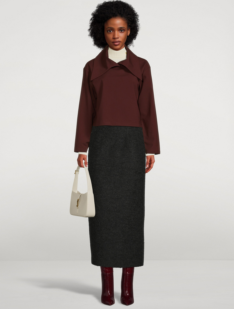 Bouclé Pencil Skirt
