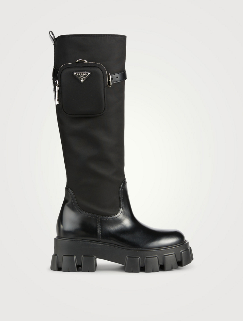 Prada leather booties sale