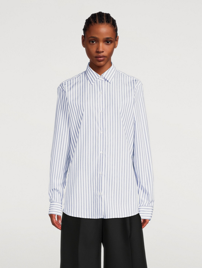 Clavelly Cotton Shirt Striped Print
