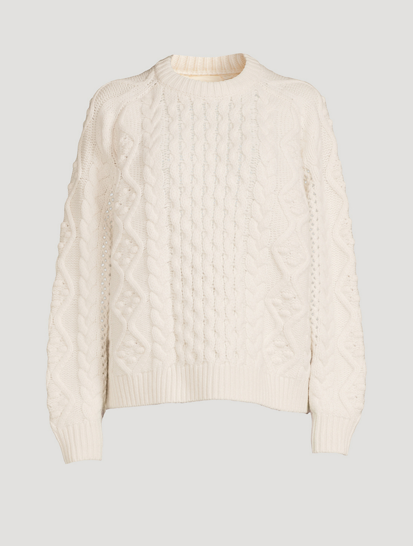 Holt Renfrew, Sweaters, Holt Renfrew Aran Cable Cashmere Sweater