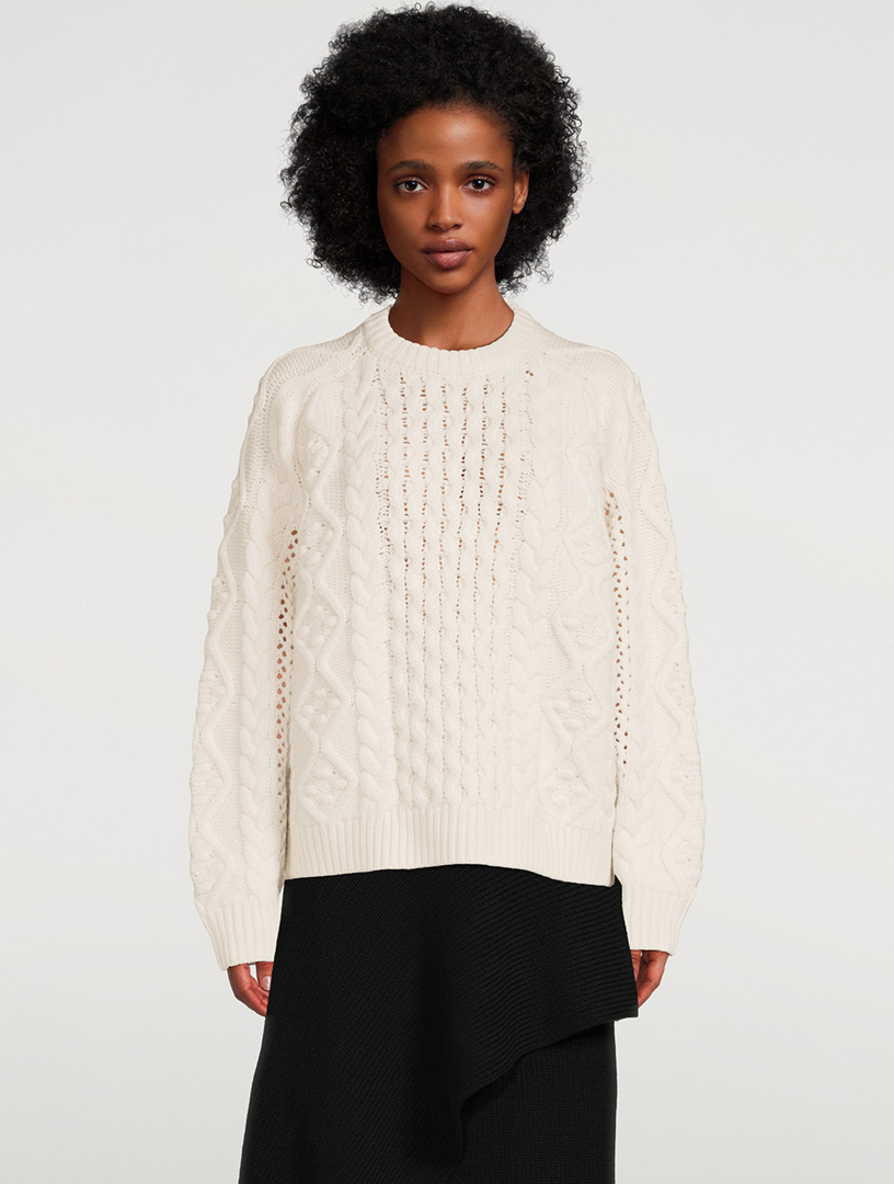 Holt Renfrew, Sweaters, Holt Renfrew Aran Cable Cashmere Sweater