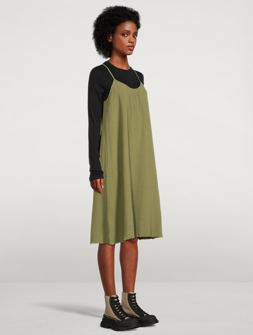 Adele Raw-Hem Slip Dress