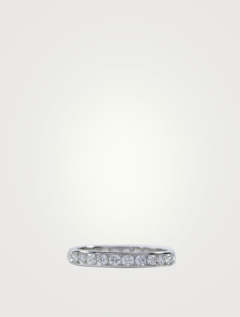 2mm Channel Set Platinum Eternity Band Ring With Diamonds