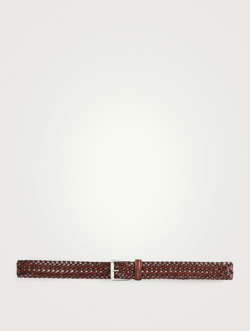 ANDERSON'S Woven leather waist belt