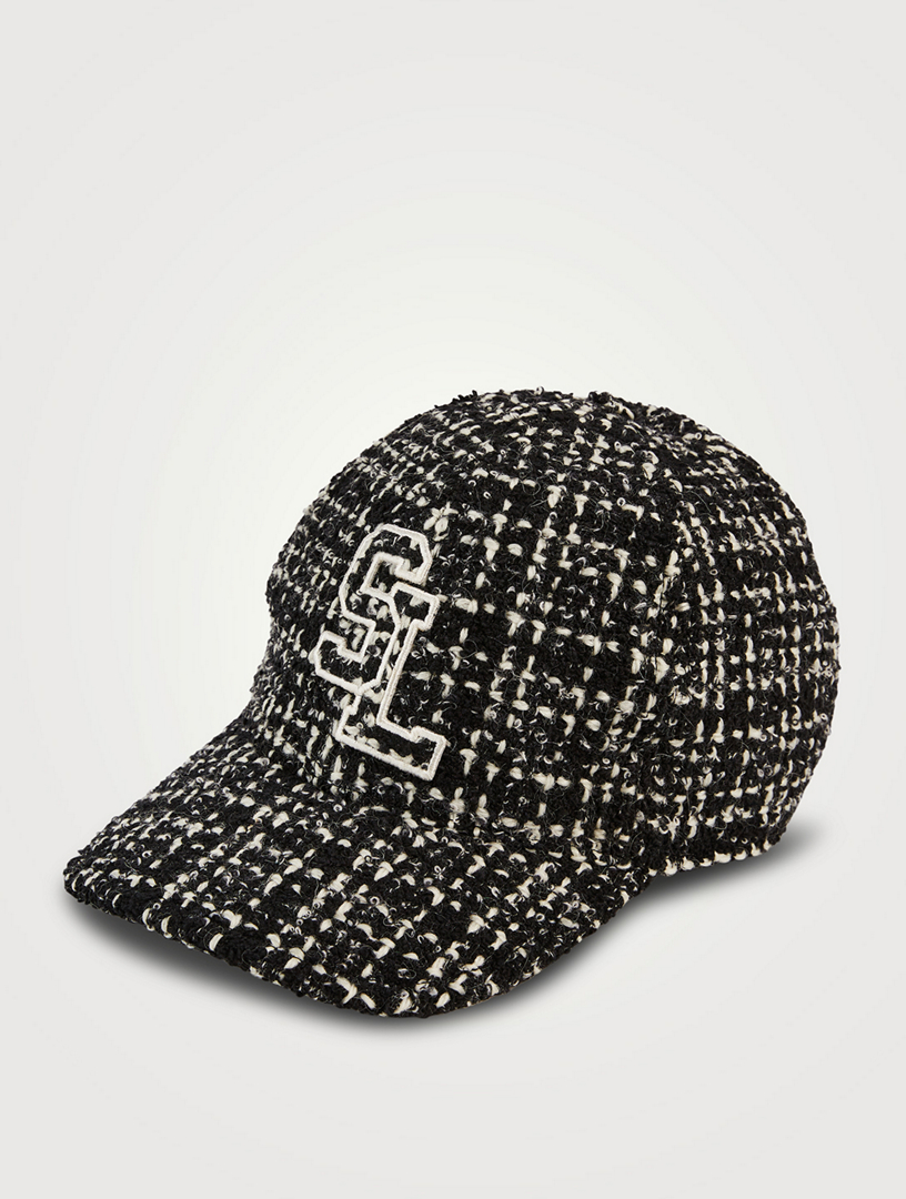 Saint Laurent Casquette Tweed Baseball Cap 