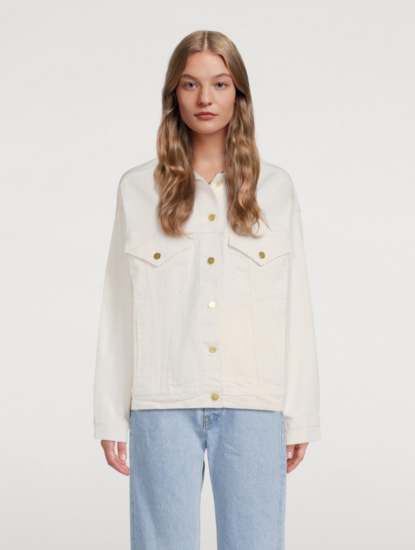 Frame white denim outlet jacket