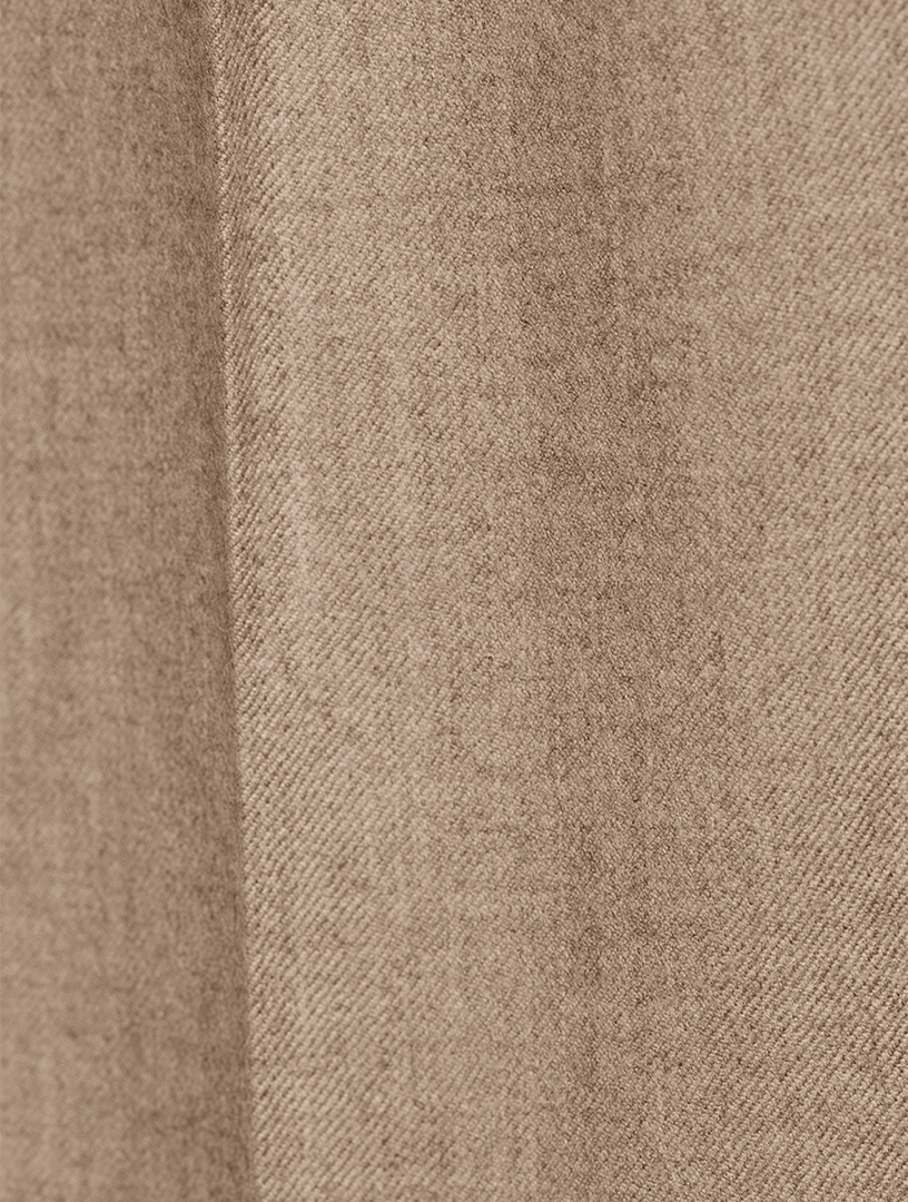 Wool Flannel Tuck Pants