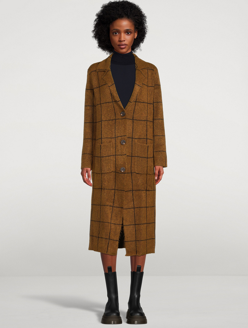Brita Sweater Coat Plaid