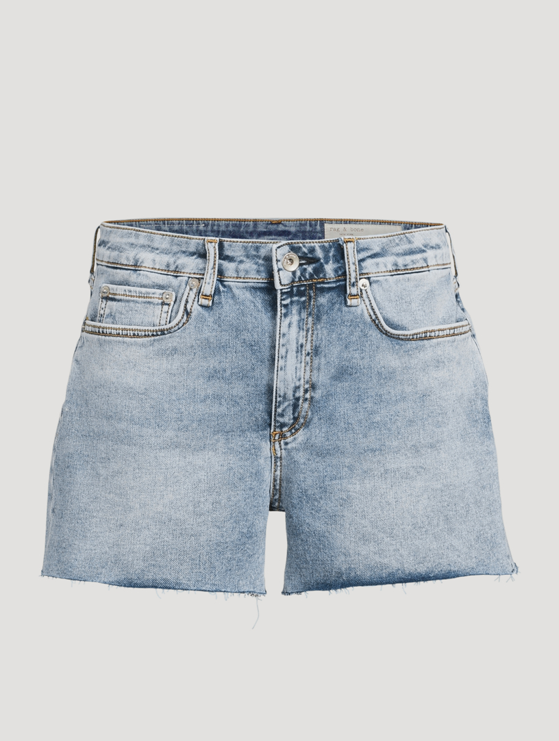 Dre Low-Rise Slim Denim Shorts