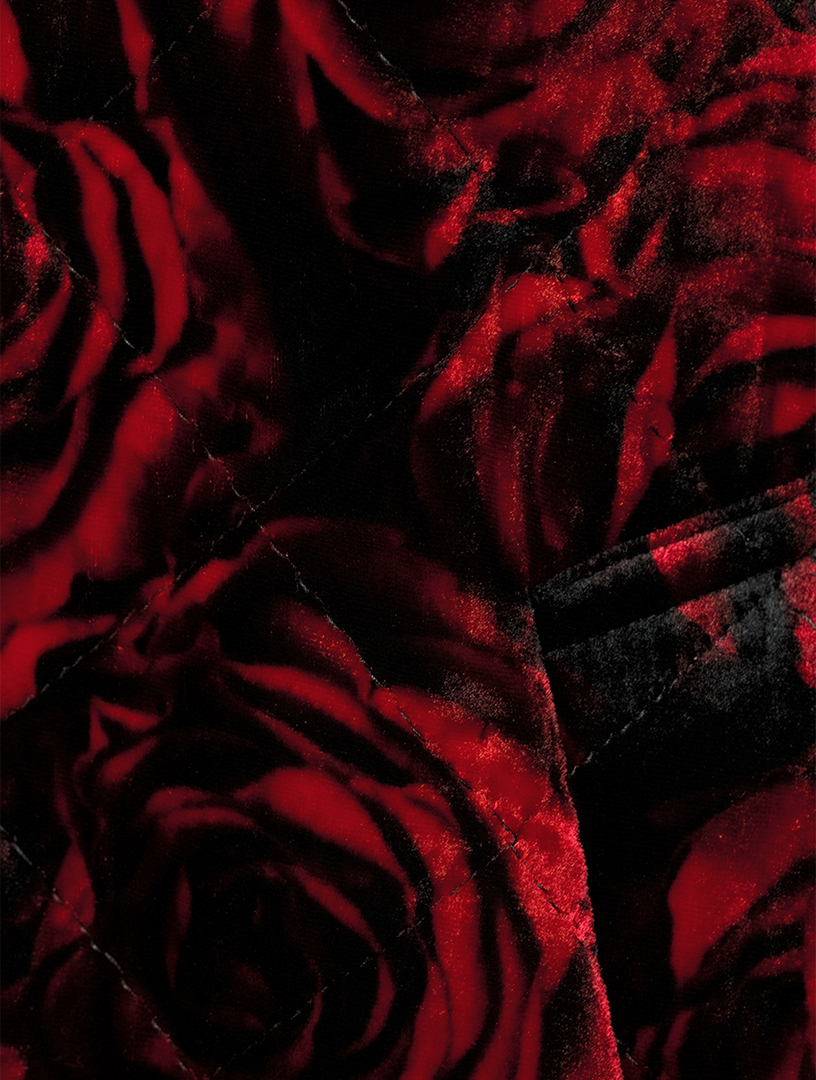 Rolta Velvet Coat Rose Print
