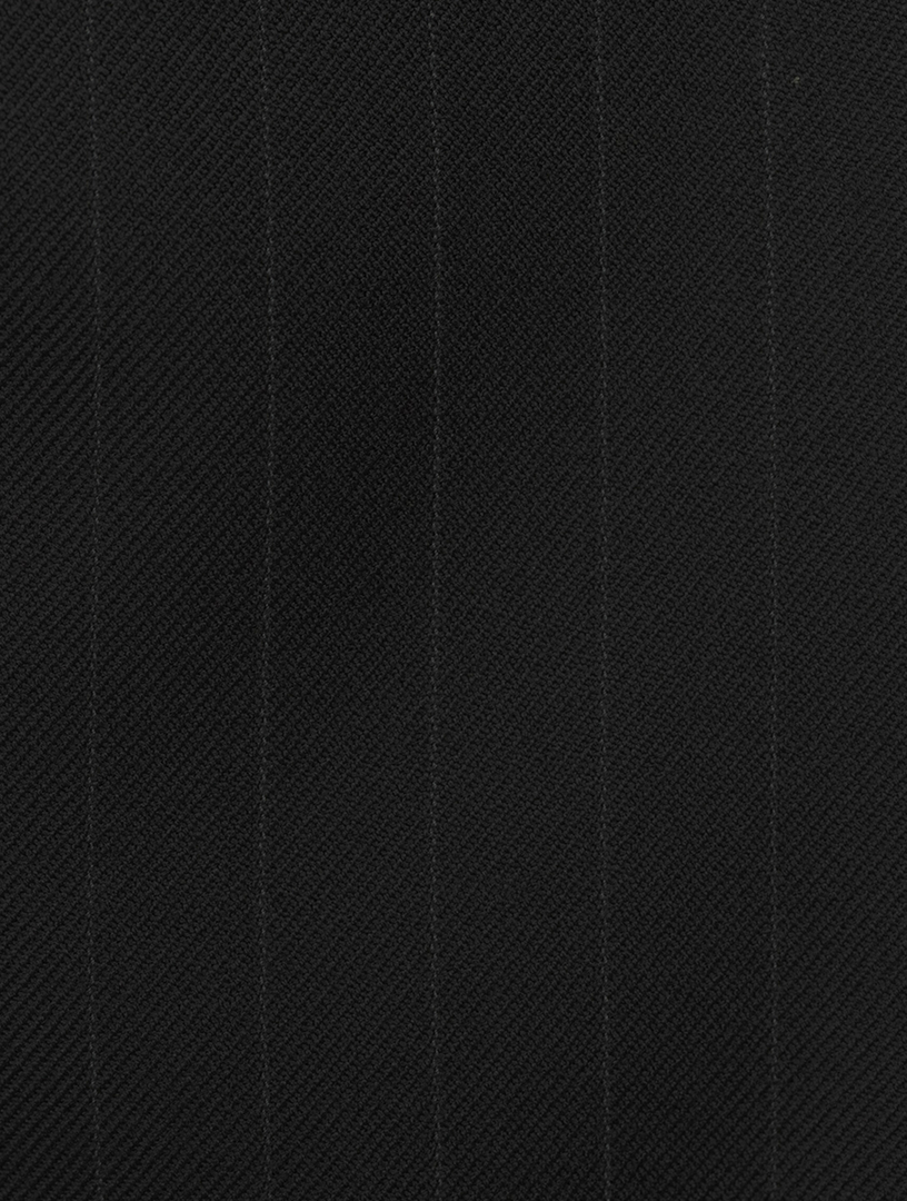 Pitt Belted Wool Trousers Pinstripe Print
