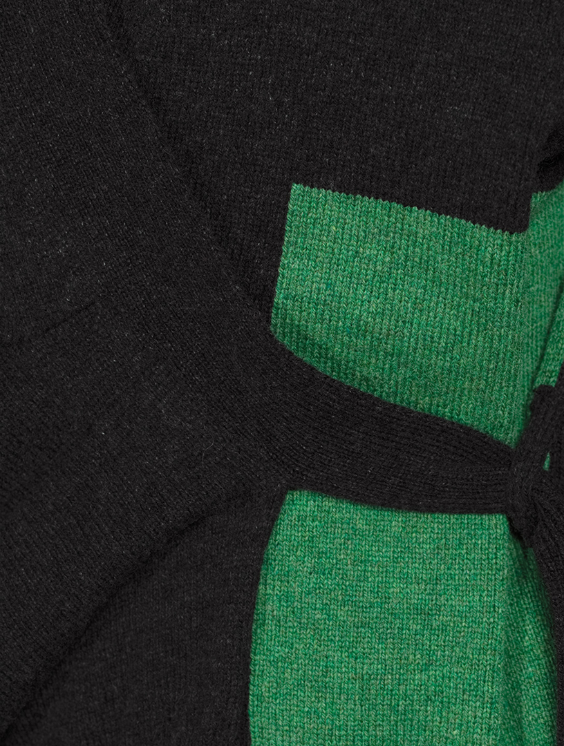 Tierney Wool Side-Tie Cardigan