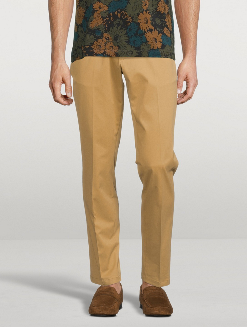Organic Cotton-Blend Slim-Fit Pants