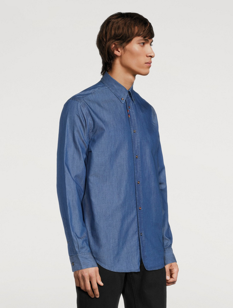Cotton-Blend Chambray Shirt