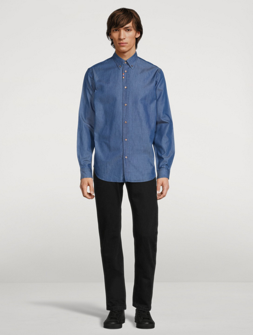 Cotton-Blend Chambray Shirt