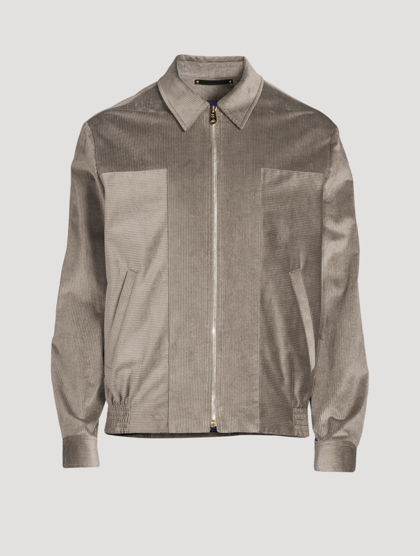PAUL SMITH Cotton And Cashmere Corduroy Jacket  Grey