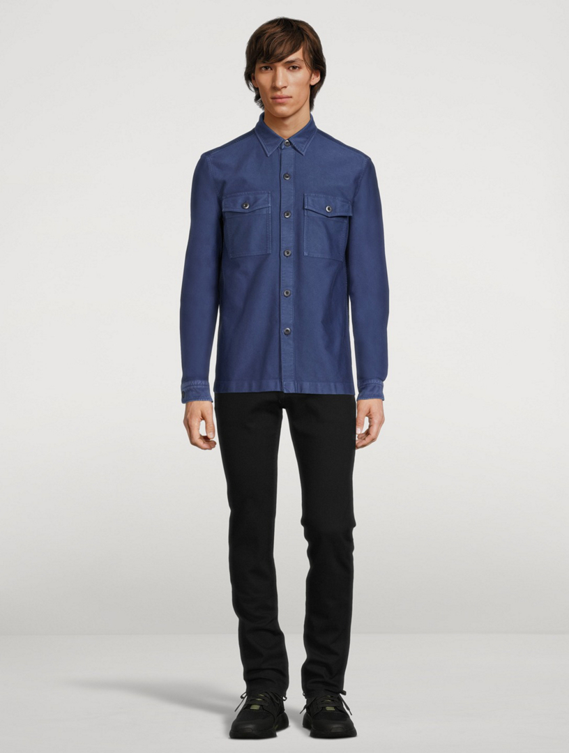 Garment-Dyed Overshirt