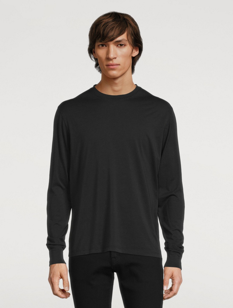 Cotton-Blend Long-Sleeve T-Shirt