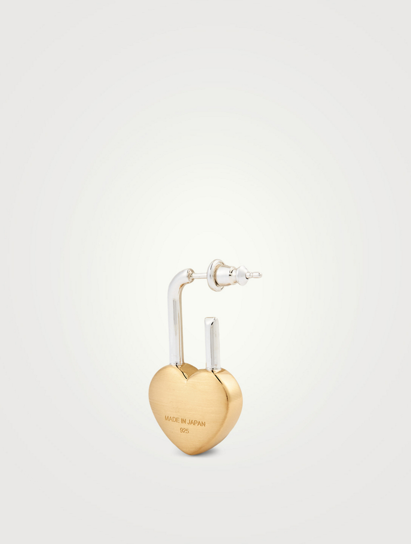 AMBUSH Sterling Silver Heart Padlock Earring | Holt Renfrew