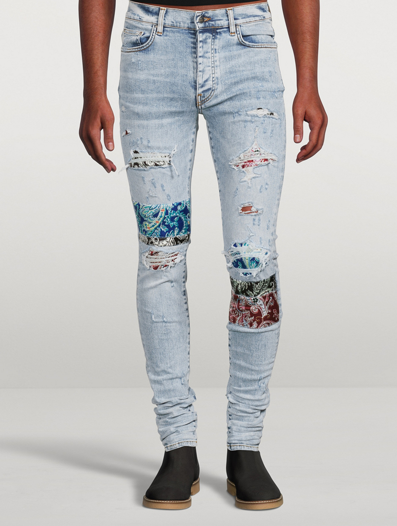 Amiri art sales patch jeans blue